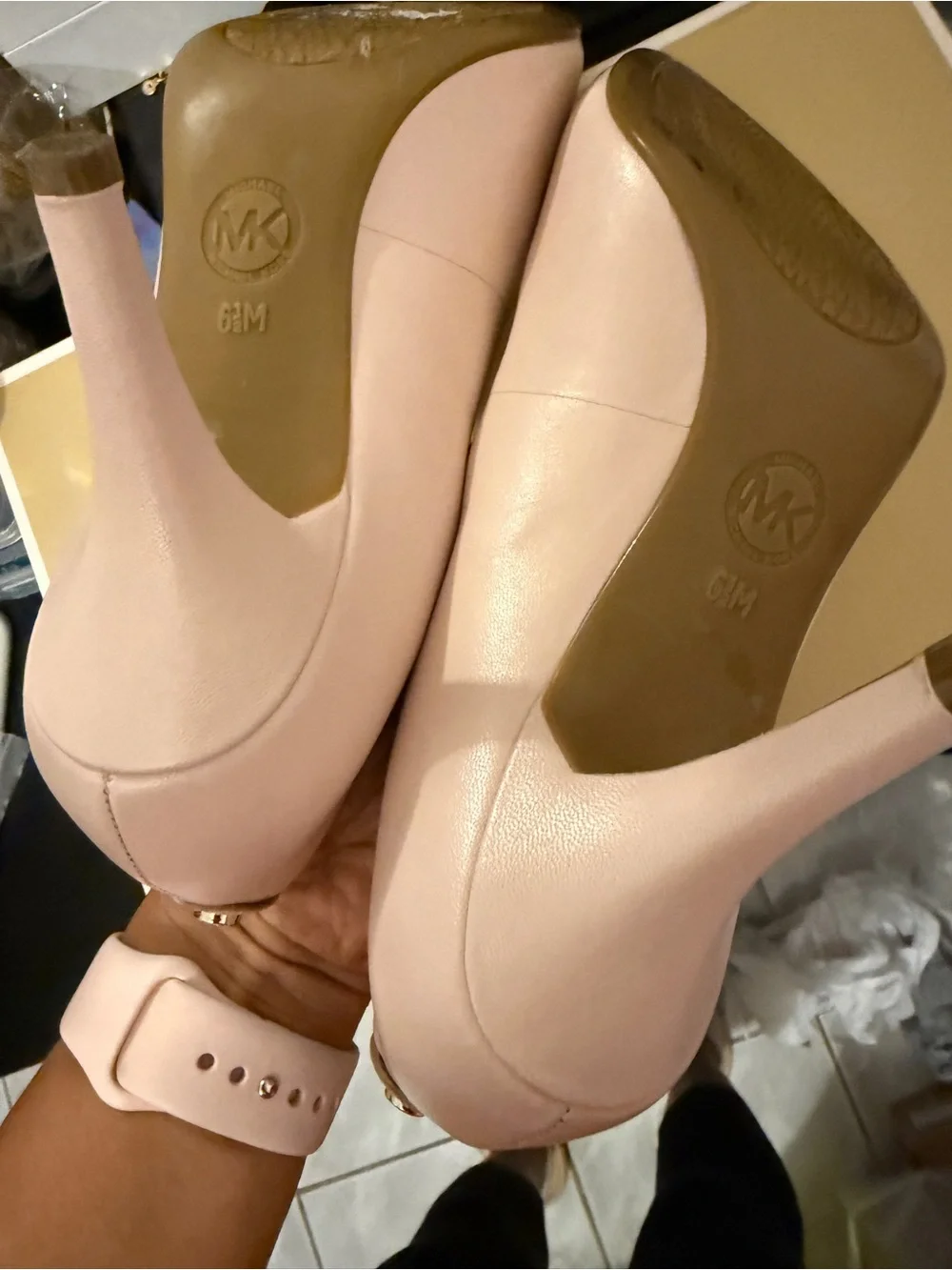 MICHAEL KORS Pale Pink Pointed Toe Pumps